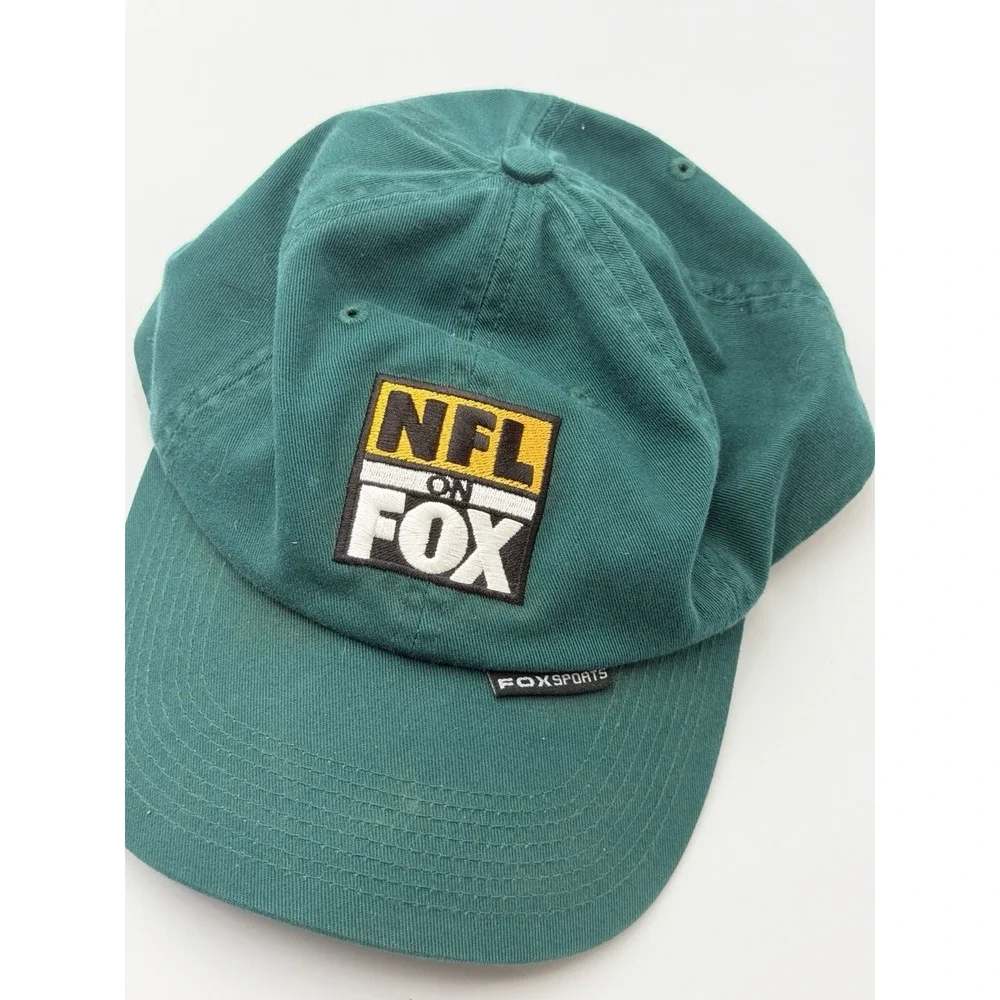 Vintage NFL on Fox Sports Green Dad Hat Strapback Cap